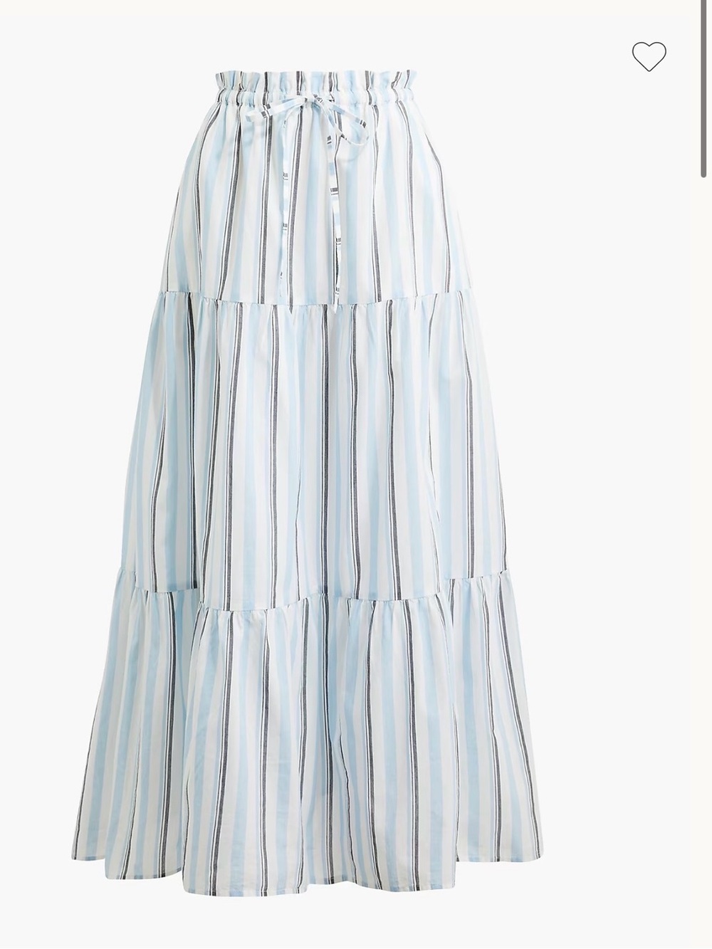 J. Crew Factory Maxi Skirt in Light Blue Stripe